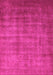 Machine Washable Oriental Pink Industrial Rug, wshurb1572pnk