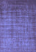 Machine Washable Oriental Blue Industrial Rug, wshurb1572blu