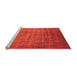 Sideview of Machine Washable Oriental Orange Industrial Area Rugs, wshurb1572org
