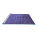 Sideview of Machine Washable Oriental Blue Industrial Rug, wshurb1572blu