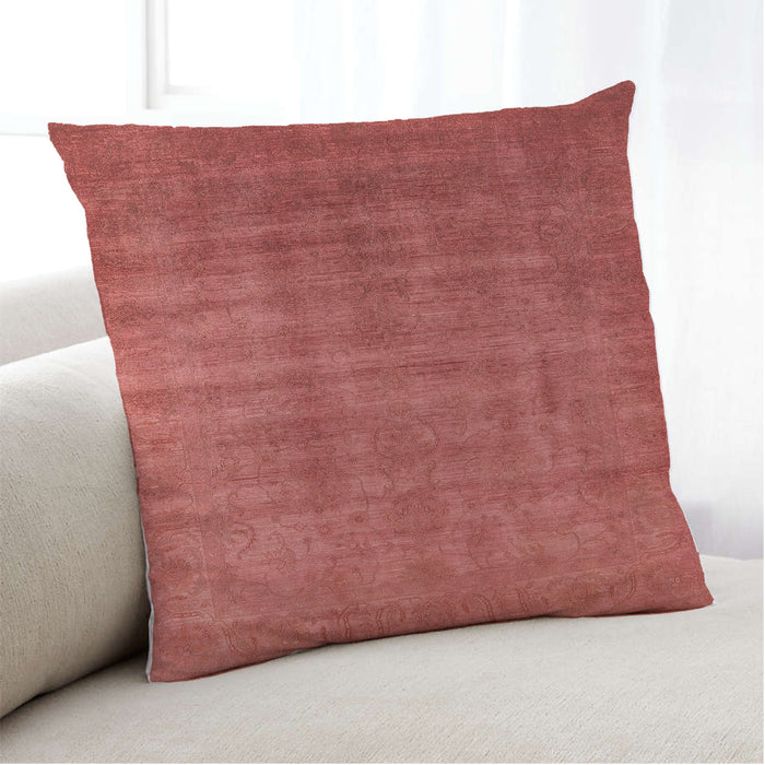 Lifestyle Image of Mid-Century Modern Urban Square Bright Orange Throw Pillow, 18 inch by 18 inch, pwurb1572