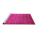 Sideview of Machine Washable Oriental Pink Industrial Rug, wshurb1572pnk