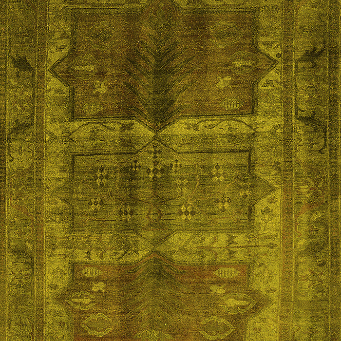 Oriental Yellow Industrial Rug, urb1573yw