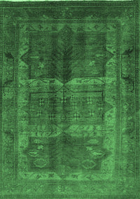 Oriental Emerald Green Industrial Rug, urb1573emgrn