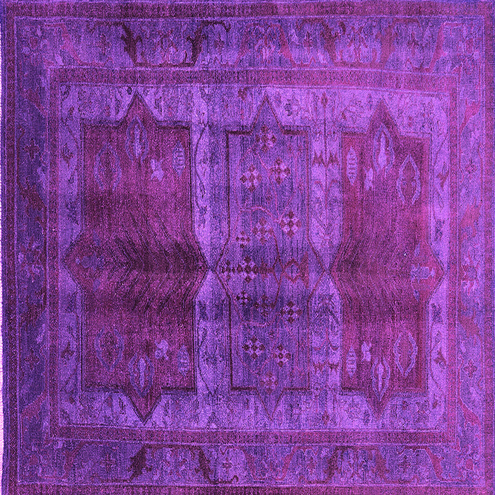 Square Machine Washable Oriental Pink Industrial Rug, wshurb1573pnk