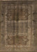 Oriental Brown Industrial Rug, urb1573brn