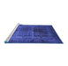 Sideview of Machine Washable Oriental Blue Industrial Rug, wshurb1573blu