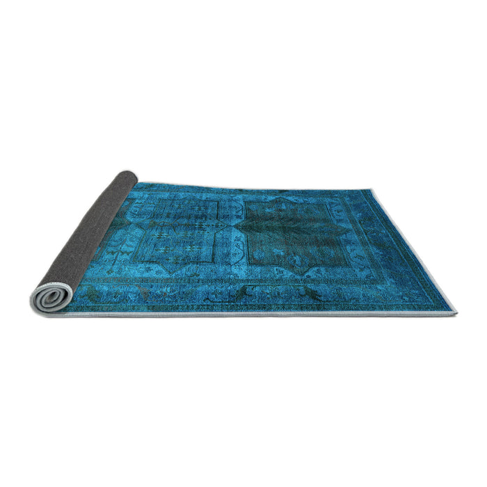 Sideview of Oriental Light Blue Industrial Rug, urb1573lblu