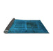 Sideview of Oriental Light Blue Industrial Rug, urb1573lblu