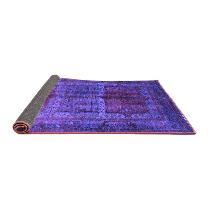 Sideview of Oriental Purple Industrial Rug, urb1573pur