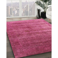 Mid-Century Modern Neon Hot Pink Oriental Rug, urb1574