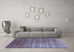 Machine Washable Oriental Light Blue Industrial Rug in a Living Room, wshurb1574lblu
