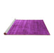 Sideview of Machine Washable Oriental Purple Industrial Area Rugs, wshurb1574pur