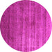 Round Oriental Pink Industrial Rug, urb1574pnk