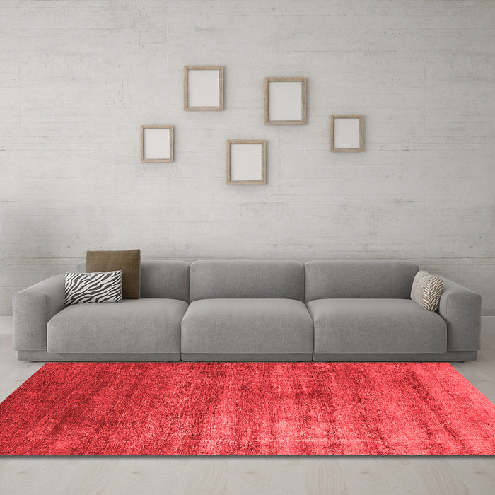 Industrial Red Washable Rugs