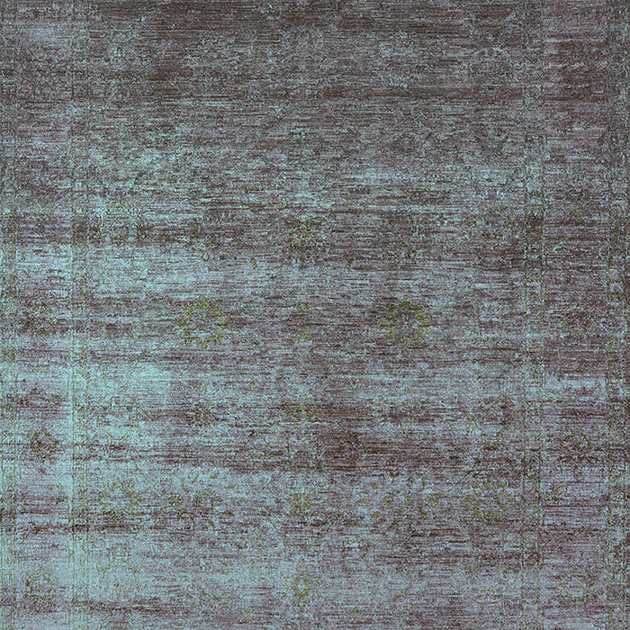 Machine Washable Oriental Turquoise Industrial Area Rugs, wshurb1574turq