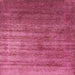 Square Mid-Century Modern Neon Hot Pink Oriental Rug, urb1574