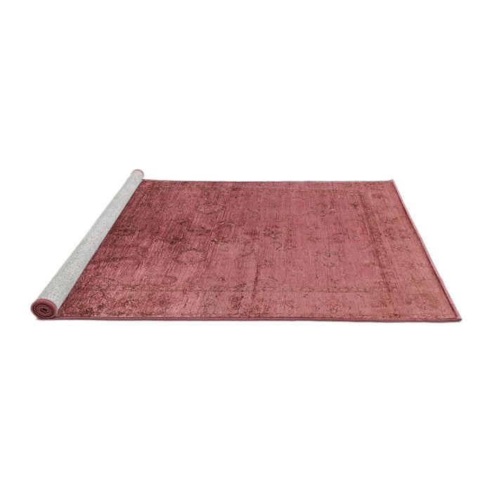 Sideview of Machine Washable Industrial Modern Red Rug, wshurb1575
