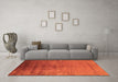 Machine Washable Oriental Orange Industrial Area Rugs in a Living Room, wshurb1575org