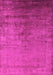 Machine Washable Oriental Pink Industrial Rug, wshurb1575pnk