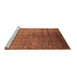 Sideview of Machine Washable Oriental Brown Industrial Rug, wshurb1575brn