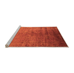 Sideview of Machine Washable Oriental Orange Industrial Area Rugs, wshurb1575org