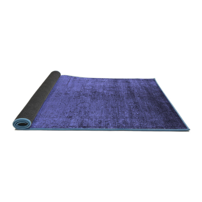 Sideview of Oriental Blue Industrial Rug, urb1575blu