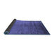 Sideview of Oriental Blue Industrial Rug, urb1575blu