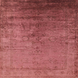 Square Mid-Century Modern Red Oriental Rug, urb1575
