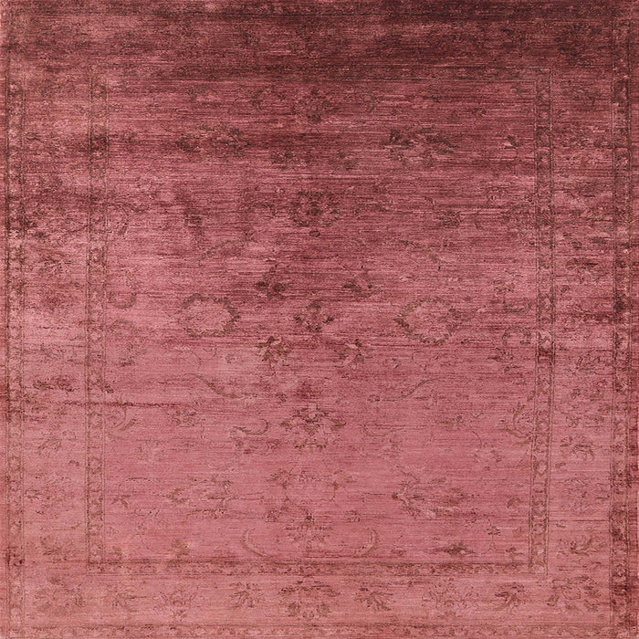 Square Mid-Century Modern Red Oriental Rug, urb1575