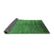 Sideview of Oriental Emerald Green Industrial Rug, urb1575emgrn