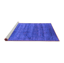 Sideview of Machine Washable Oriental Purple Industrial Area Rugs, wshurb1576pur