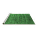 Sideview of Machine Washable Oriental Emerald Green Industrial Area Rugs, wshurb1576emgrn