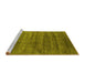 Sideview of Machine Washable Oriental Yellow Industrial Rug, wshurb1576yw