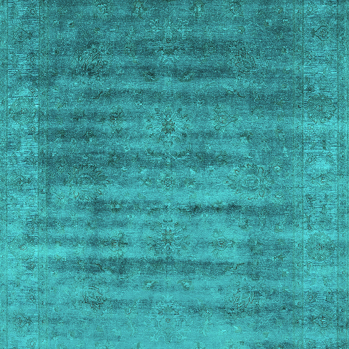 Machine Washable Oriental Turquoise Industrial Area Rugs, wshurb1577turq