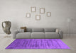 Machine Washable Oriental Purple Industrial Area Rugs in a Living Room, wshurb1577pur