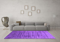 Machine Washable Oriental Purple Industrial Rug, wshurb1577pur