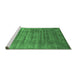 Sideview of Machine Washable Oriental Emerald Green Industrial Area Rugs, wshurb1577emgrn