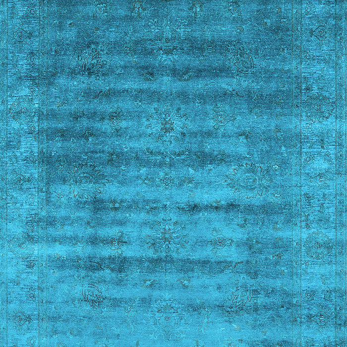 Machine Washable Oriental Light Blue Industrial Rug, wshurb1577lblu