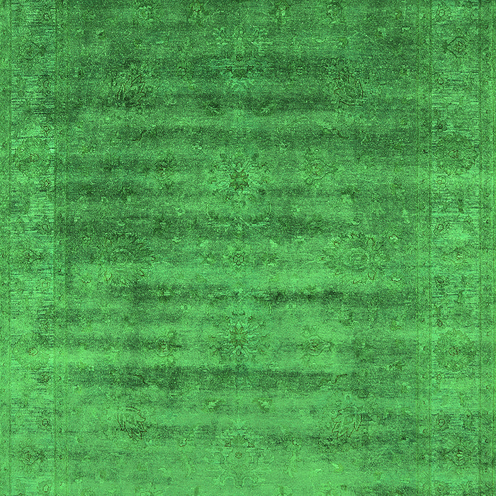 Machine Washable Oriental Green Industrial Area Rugs, wshurb1577grn