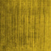 Square Machine Washable Oriental Yellow Industrial Rug, wshurb1577yw