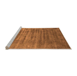 Sideview of Machine Washable Oriental Orange Industrial Area Rugs, wshurb1577org