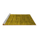 Sideview of Machine Washable Oriental Yellow Industrial Rug, wshurb1577yw