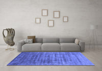 Machine Washable Oriental Blue Industrial Rug, wshurb1577blu