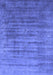 Machine Washable Oriental Blue Industrial Rug, wshurb1577blu