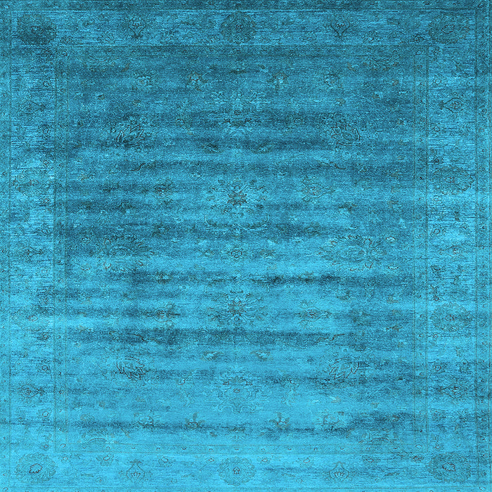 Square Oriental Light Blue Industrial Rug, urb1577lblu