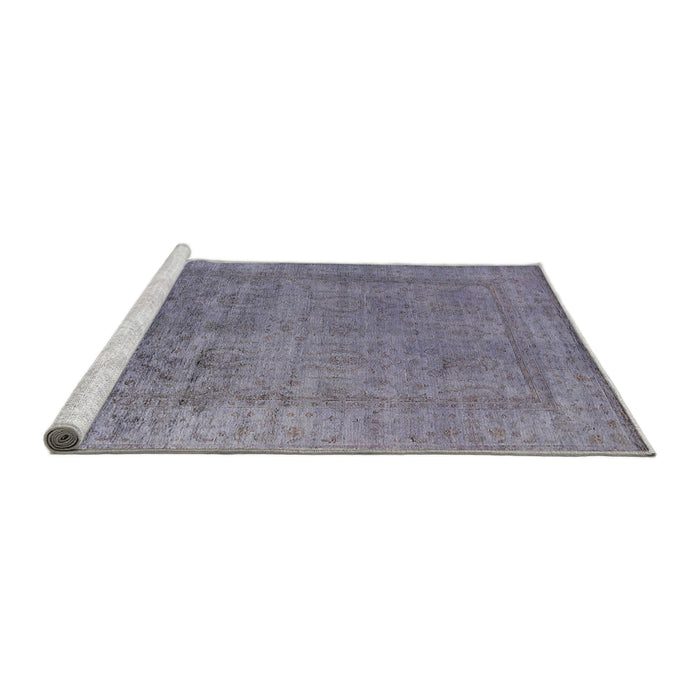 Sideview of Machine Washable Industrial Modern Grape Purple Rug, wshurb1578