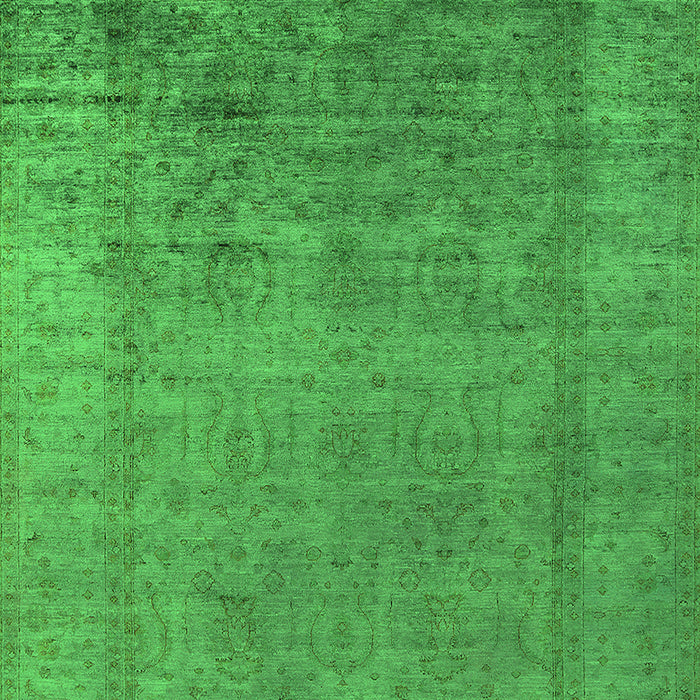 Machine Washable Oriental Green Industrial Area Rugs, wshurb1578grn