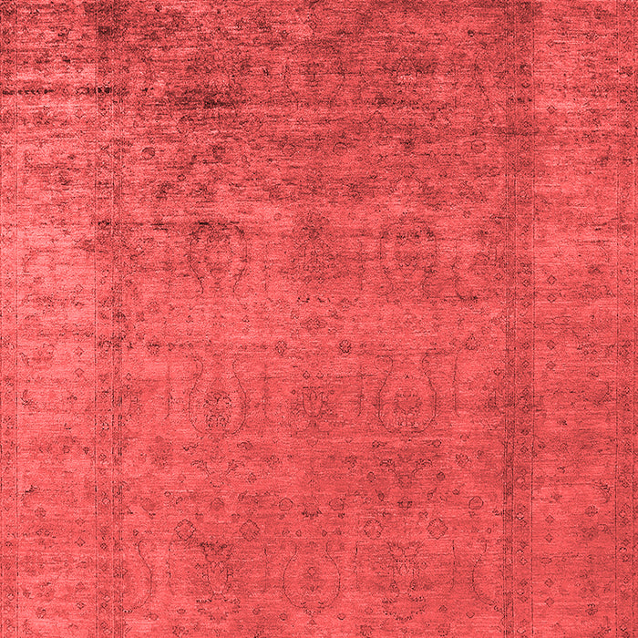 Machine Washable Oriental Red Industrial Rug, wshurb1578red