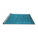 Sideview of Machine Washable Oriental Light Blue Industrial Rug, wshurb1578lblu